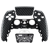 eXtremeRate Graphite Carbon Fiber Pattern Touchpad Front Housing Shell Compatible with ps5 Controller BDM-010/020/030/040/050, DIY Replacement Shell Custom Touch Pad Cover Compatible with ps5 Controller - ZPFS2005G3