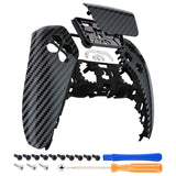 eXtremeRate Graphite Carbon Fiber Pattern Touchpad Front Housing Shell Compatible with ps5 Controller BDM-010/020/030/040/050, DIY Replacement Shell Custom Touch Pad Cover Compatible with ps5 Controller - ZPFS2005G3