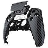 eXtremeRate Graphite Carbon Fiber Pattern Touchpad Front Housing Shell Compatible with ps5 Controller BDM-010/020/030/040/050, DIY Replacement Shell Custom Touch Pad Cover Compatible with ps5 Controller - ZPFS2005G3