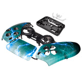 eXtremeRate Green Storm Thunder Touchpad Front Housing Shell Compatible with ps5 Controller BDM-010/020/030/040/050, DIY Replacement Shell Custom Touch Pad Cover Compatible with ps5 Controller - ZPFT1092G3