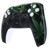 eXtremeRate Green Weeds Touchpad Front Housing Shell Compatible with ps5 Controller BDM-010/020/030/040/050, DIY Replacement Shell Custom Touch Pad Cover Compatible with ps5 Controller - ZPFT1011G3