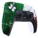 eXtremeRate Impression Italy Flag Touchpad Front Housing Shell Compatible with ps5 Controller BDM-010/020/030/040/050, DIY Replacement Shell Custom Touch Pad Cover Compatible with ps5 Controller - ZPFT1061G3