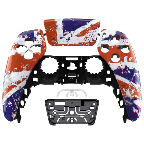 eXtremeRate Impression UK Flag Touchpad Front Housing Shell Compatible with ps5 Controller BDM-010/020/030/040/050, DIY Replacement Shell Custom Touch Pad Cover Compatible with ps5 Controller - ZPFT1054G3