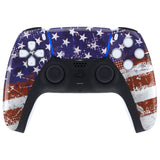 eXtremeRate Impression US Flag Touchpad Front Housing Shell Compatible with ps5 Controller BDM-010/020/030/040/050, DIY Replacement Shell Custom Touch Pad Cover Compatible with ps5 Controller - ZPFT1055G3