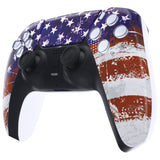 eXtremeRate Impression US Flag Touchpad Front Housing Shell Compatible with ps5 Controller BDM-010/020/030/040/050, DIY Replacement Shell Custom Touch Pad Cover Compatible with ps5 Controller - ZPFT1055G3