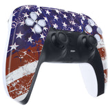 eXtremeRate Impression US Flag Touchpad Front Housing Shell Compatible with ps5 Controller BDM-010/020/030/040/050, DIY Replacement Shell Custom Touch Pad Cover Compatible with ps5 Controller - ZPFT1055G3