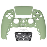 eXtremeRate Matcha Green Touchpad Front Housing Shell Compatible with ps5 Controller BDM-010/020/030/040/050, DIY Replacement Shell Custom Touch Pad Cover Faceplate Compatible with ps5 Controller - ZPFP3017G3