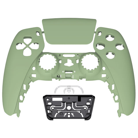 eXtremeRate Matcha Green Touchpad Front Housing Shell Compatible with ps5 Controller BDM-010/020/030/040/050, DIY Replacement Shell Custom Touch Pad Cover Faceplate Compatible with ps5 Controller - ZPFP3017G3