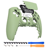eXtremeRate Matcha Green Touchpad Front Housing Shell Compatible with ps5 Controller BDM-010/020/030/040/050, DIY Replacement Shell Custom Touch Pad Cover Faceplate Compatible with ps5 Controller - ZPFP3017G3