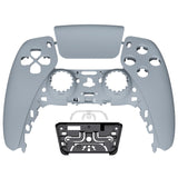 eXtremeRate New Hope Gray Touchpad Front Housing Shell Compatible with ps5 Controller BDM-010/020/030/040/050, DIY Replacement Shell Custom Touch Pad Cover Faceplate Compatible with ps5 Controller - ZPFP3037G3