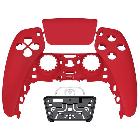 eXtremeRate Passion Red Touchpad Front Housing Shell Compatible with ps5 Controller BDM-010/020/030/040/050, DIY Replacement Shell Custom Touch Pad Cover Faceplate Compatible with ps5 Controller - ZPFP3021G3