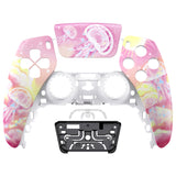 eXtremeRate Pinky Jellyfish Heaven Touchpad Front Housing Shell Compatible with ps5 Controller BDM-010/020/030/040/050, DIY Replacement Shell Custom Touch Pad Cover Compatible with ps5 Controller - ZPFT1081G3