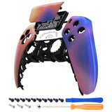 eXtremeRate Purple Red Swirl Touchpad Front Housing Shell Compatible with ps5 Controller BDM-010/020/030/040/050, DIY Replacement Shell Custom Touch Pad Cover Compatible with ps5 Controller - ZPFT1079G3