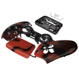 eXtremeRate Red Black Camouflage Touchpad Front Housing Shell Compatible with ps5 Controller BDM-010/020/030/040/050, DIY Replacement Shell Custom Touch Pad Cover Compatible with ps5 Controller - ZPFT1048G3