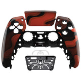 eXtremeRate Red Black Camouflage Touchpad Front Housing Shell Compatible with ps5 Controller BDM-010/020/030/040/050, DIY Replacement Shell Custom Touch Pad Cover Compatible with ps5 Controller - ZPFT1048G3