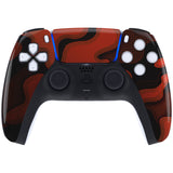 eXtremeRate Red Black Camouflage Touchpad Front Housing Shell Compatible with ps5 Controller BDM-010/020/030/040/050, DIY Replacement Shell Custom Touch Pad Cover Compatible with ps5 Controller - ZPFT1048G3