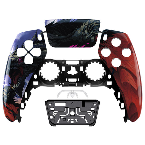 eXtremeRate Roaring Dragon Touchpad Front Housing Shell Compatible with ps5 Controller BDM-010/020/030/040/050, DIY Replacement Shell Custom Touch Pad Cover Compatible with ps5 Controller - ZPFT1074G3