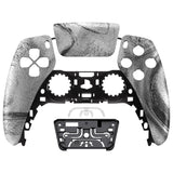 eXtremeRate Silver Wave Touchpad Front Housing Shell Compatible with ps5 Controller BDM-010/020/030/040/050, DIY Replacement Shell Custom Touch Pad Cover Compatible with ps5 Controller - ZPFT1078G3