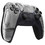 eXtremeRate Silver Wave Touchpad Front Housing Shell Compatible with ps5 Controller BDM-010/020/030/040/050, DIY Replacement Shell Custom Touch Pad Cover Compatible with ps5 Controller - ZPFT1078G3