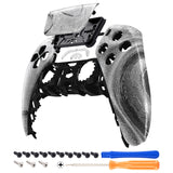 eXtremeRate Silver Wave Touchpad Front Housing Shell Compatible with ps5 Controller BDM-010/020/030/040/050, DIY Replacement Shell Custom Touch Pad Cover Compatible with ps5 Controller - ZPFT1078G3