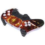 eXtremeRate The Great Flaming Overlord Touchpad Front Housing Shell Compatible with ps5 Controller BDM-010/020/030/040/050, DIY Replacement Shell Custom Touch Pad Cover Compatible with ps5 Controller - ZPFT1063G3