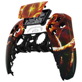 eXtremeRate The Great Flaming Overlord Touchpad Front Housing Shell Compatible with ps5 Controller BDM-010/020/030/040/050, DIY Replacement Shell Custom Touch Pad Cover Compatible with ps5 Controller - ZPFT1063G3