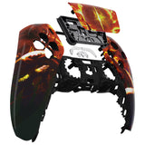 eXtremeRate The Great Flaming Overlord Touchpad Front Housing Shell Compatible with ps5 Controller BDM-010/020/030/040/050, DIY Replacement Shell Custom Touch Pad Cover Compatible with ps5 Controller - ZPFT1063G3