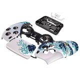 eXtremeRate The Great Wave Pattern Touchpad Front Housing Shell Compatible with ps5 Controller BDM-010/020/030/040/050, DIY Replacement Shell Custom Touch Pad Cover Compatible with ps5 Controller - ZPFT1006G3