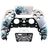 eXtremeRate The Great Wave Pattern Touchpad Front Housing Shell Compatible with ps5 Controller BDM-010/020/030/040/050, DIY Replacement Shell Custom Touch Pad Cover Compatible with ps5 Controller - ZPFT1006G3
