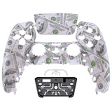 eXtremeRate The $100 Cash Money Pattern Touchpad Front Housing Shell Compatible with ps5 Controller BDM-010/020/030/040/050, DIY Replacement Shell Custom Touch Pad Cover Compatible with ps5 Controller - ZPFS2003G3