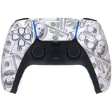 eXtremeRate The $100 Cash Money Pattern Touchpad Front Housing Shell Compatible with ps5 Controller BDM-010/020/030/040/050, DIY Replacement Shell Custom Touch Pad Cover Compatible with ps5 Controller - ZPFS2003G3