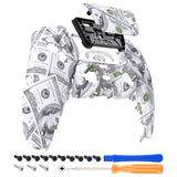 eXtremeRate The $100 Cash Money Pattern Touchpad Front Housing Shell Compatible with ps5 Controller BDM-010/020/030/040/050, DIY Replacement Shell Custom Touch Pad Cover Compatible with ps5 Controller - ZPFS2003G3