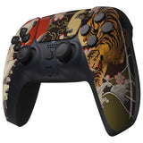 eXtremeRate Tiger & Crane Touchpad Front Housing Shell Compatible with ps5 Controller BDM-010/020/030/040/050, DIY Replacement Shell Custom Touch Pad Cover Compatible with ps5 Controller - ZPFT1084G3