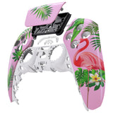 eXtremeRate Tropical Flamingo Touchpad Front Housing Shell Compatible with ps5 Controller BDM-010/020/030/040/050, DIY Replacement Shell Custom Touch Pad Cover Compatible with ps5 Controller - ZPFT1039G3