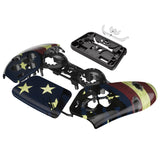 eXtremeRate  US Flag The Stars & Stripes Touchpad Front Housing Shell Compatible with ps5 Controller BDM-010/020/030/040/050, DIY Replacement Shell Custom Touch Pad Cover Compatible with ps5 Controller - ZPFT1014G3