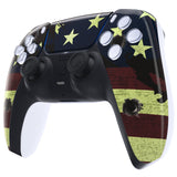 eXtremeRate  US Flag The Stars & Stripes Touchpad Front Housing Shell Compatible with ps5 Controller BDM-010/020/030/040/050, DIY Replacement Shell Custom Touch Pad Cover Compatible with ps5 Controller - ZPFT1014G3