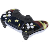 eXtremeRate  US Flag The Stars & Stripes Touchpad Front Housing Shell Compatible with ps5 Controller BDM-010/020/030/040/050, DIY Replacement Shell Custom Touch Pad Cover Compatible with ps5 Controller - ZPFT1014G3