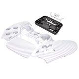 eXtremeRate White Silver Carbon Fiber Touchpad Front Housing Shell Compatible with ps5 Controller BDM-010/020/030/040/050, DIY Replacement Shell Custom Touch Pad Cover Compatible with ps5 Controller - ZPFS2010G3