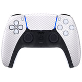 eXtremeRate White Silver Carbon Fiber Touchpad Front Housing Shell Compatible with ps5 Controller BDM-010/020/030/040/050, DIY Replacement Shell Custom Touch Pad Cover Compatible with ps5 Controller - ZPFS2010G3