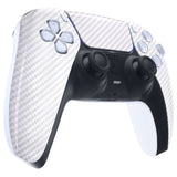 eXtremeRate White Silver Carbon Fiber Touchpad Front Housing Shell Compatible with ps5 Controller BDM-010/020/030/040/050, DIY Replacement Shell Custom Touch Pad Cover Compatible with ps5 Controller - ZPFS2010G3