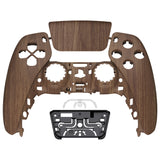 eXtremeRate Wood Grain Touchpad Front Housing Shell Compatible with ps5 Controller BDM-010/020/030/040/050, DIY Replacement Shell Custom Touch Pad Cover Compatible with ps5 Controller - ZPFS2001G3