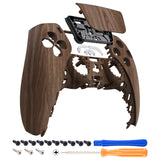 eXtremeRate Wood Grain Touchpad Front Housing Shell Compatible with ps5 Controller BDM-010/020/030/040/050, DIY Replacement Shell Custom Touch Pad Cover Compatible with ps5 Controller - ZPFS2001G3