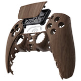 eXtremeRate Wood Grain Touchpad Front Housing Shell Compatible with ps5 Controller BDM-010/020/030/040/050, DIY Replacement Shell Custom Touch Pad Cover Compatible with ps5 Controller - ZPFS2001G3