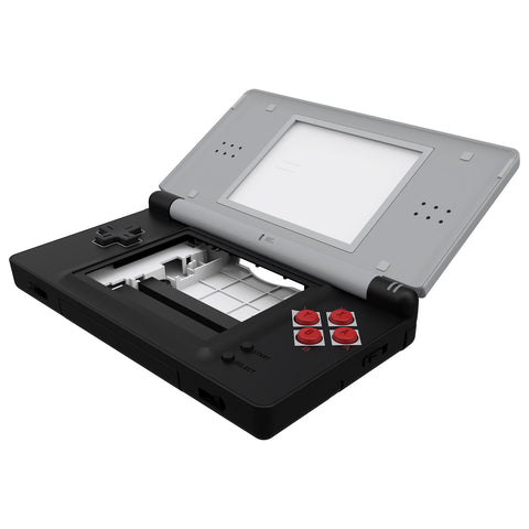 eXtremeRate Classic NES Style Replacement Full Housing Shell for Nintendo DS Lite, Custom Handheld Console Case Cover with Buttons, Screen Lens for Nintendo DS Lite NDSL - Console NOT Included - DSLY004