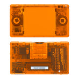 eXtremeRate Clear Orange Replacement Full Housing Shell for Nintendo DS Lite, Custom Handheld Console Case Cover with Buttons, Screen Lens for Nintendo DS Lite NDSL - Console NOT Included - DSLM5011