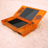 eXtremeRate Clear Orange Replacement Full Housing Shell for Nintendo DS Lite, Custom Handheld Console Case Cover with Buttons, Screen Lens for Nintendo DS Lite NDSL - Console NOT Included - DSLM5011