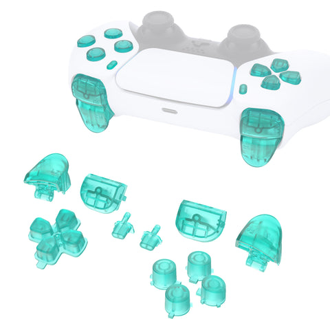 eXtremeRate Replacement D-pad R1 L1 R2 L2 Triggers Share Options Face Buttons, Emerald Green Full Set Buttons Compatible with ps5 Controller BDM-010 & BDM-020 - JPF3026G2