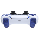 eXtremeRate Replacement D-pad R1 L1 R2 L2 Triggers Share Options Face Buttons, Crystal Clear Light Blue Full Set Buttons Compatible with ps5 Controller BDM-030/040/050 - Controller NOT Included - JPF1047G3