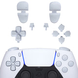 eXtremeRate Replacement D-pad R1 L1 R2 L2 Triggers Share Options Face Buttons, Original White Full Set Buttons Compatible with ps5 Controller BDM-030/040/050 - Controller NOT Included - JPF3025G3
