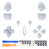 eXtremeRate Replacement D-pad R1 L1 R2 L2 Triggers Share Options Face Buttons, Original White Full Set Buttons Compatible with ps5 Controller BDM-030/040/050 - Controller NOT Included - JPF3025G3